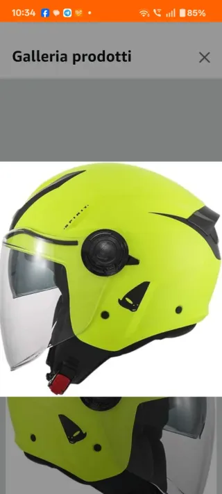 Casco Urban Moto UFO Plast Xs Giallo Fluorescente