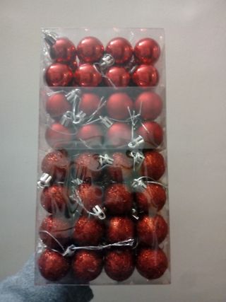 Lotto 96 palline Natale rosse