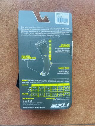 Calcetines 2XU 24/7 Compression Socks Negros NUEVO