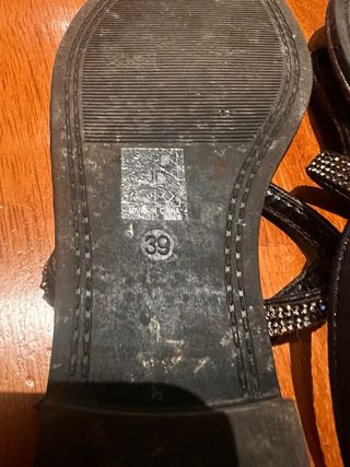 Sandali neri con brillantini