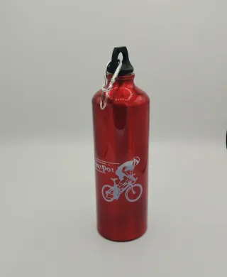 Botella de agua roja para bicicleta