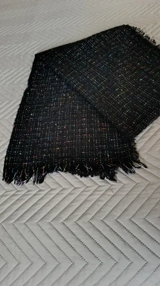 Sciarpa donna nera oversize