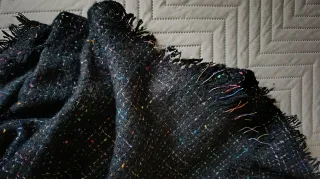 Sciarpa donna nera oversize