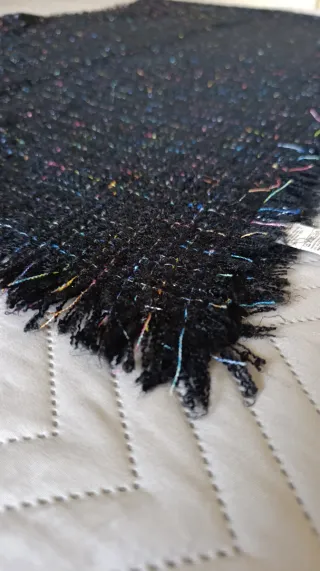 Sciarpa donna nera oversize