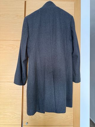 Abrigo Lana Gris Mango