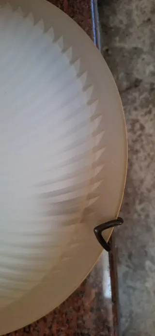 Plafoniera 30 cm vetro e metallo 3 disegni diversi