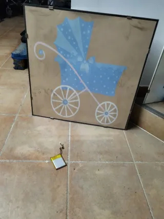 Pack de varios cuadros decorativos Cochecito Bebé