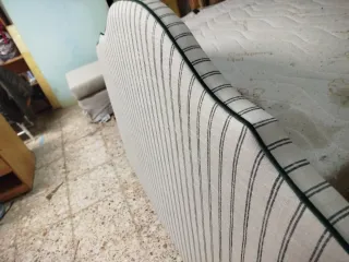 Cabecero de tela con ribete