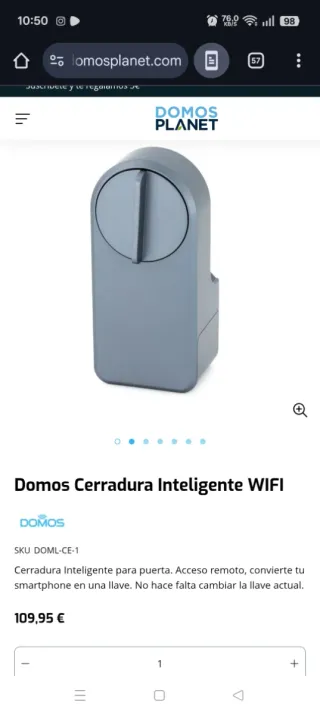 Cerradura Inteligente Wifi DOMOS