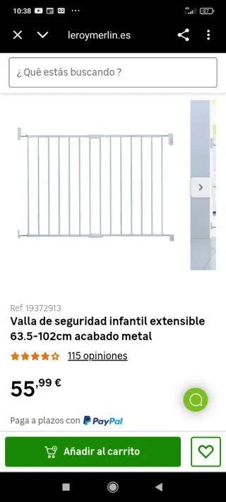 Barrera Munchkin Extensible Metal Nueva.