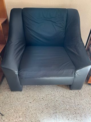 Conjunto 3 sofás piel sintética