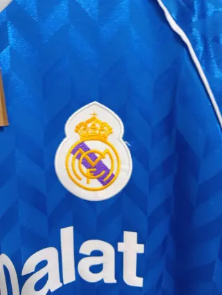 Camiseta Juanito 7 Azul futbol retro vintage T.XL