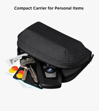 Monedero Alpaka Hub Zip Pocket Negro