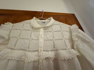 Camisón Blanco Hecho a Mano Años 50