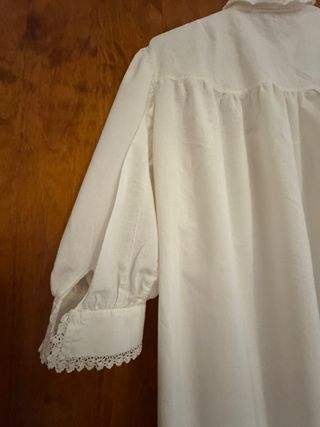 Camisón Blanco Hecho a Mano Años 50