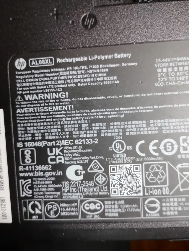 Batteria Originale HP ZBook Fury 15/17 G7 G8 L8621