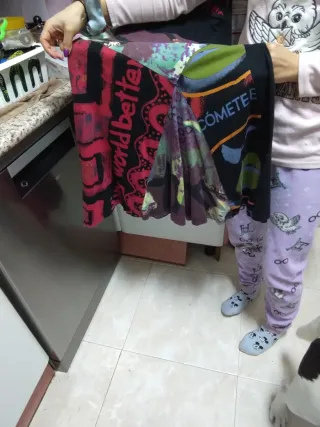 Vestido estampado multicolor talla única