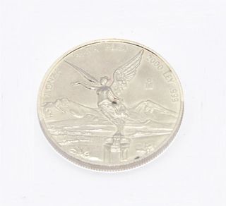 MONEDA LIBERTAD MEXICO 2000 PLATA ONZA