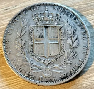 5 Lire 1844 G - Moneta d'Argento