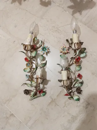 Coppia Applique Vintage Floreale