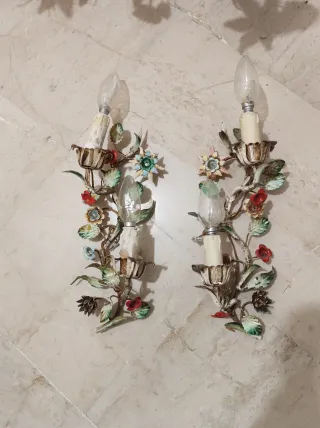 Coppia Applique Vintage Floreale