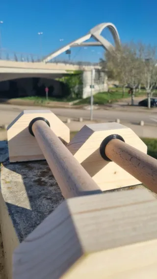 Barras paralelas calistenia madera