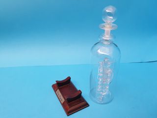 bottiglia con veliero in cristallo. ***DIFETTO***