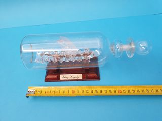 bottiglia con veliero in cristallo. ***DIFETTO***