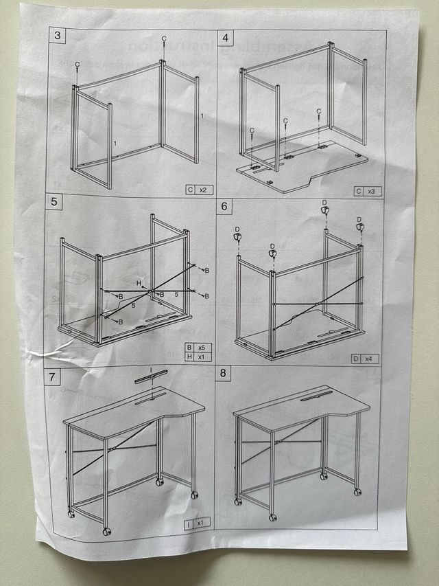 Escritorio blanco 90x47cm