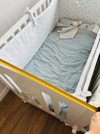 Cunas gemelas TRAMA blancas lacadas