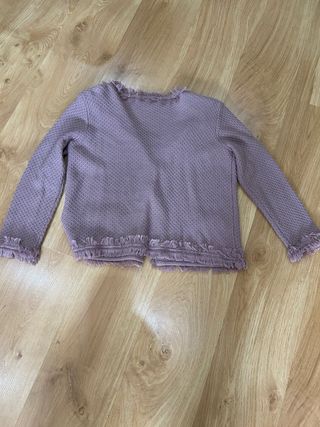 Chaqueta Zara rosa con flecos