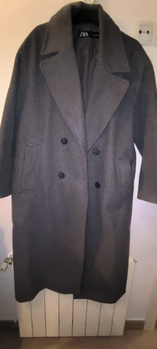 Gabardina Zara Gris Larga