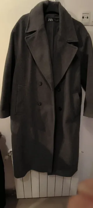 Gabardina Zara Gris Larga