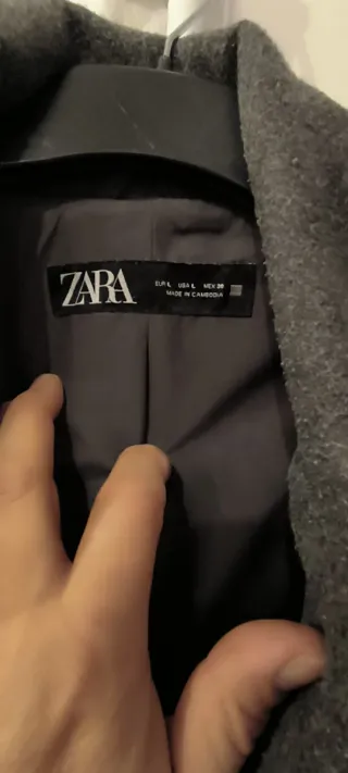 Gabardina Zara Gris Larga