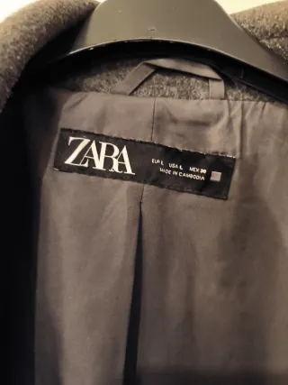 Gabardina Zara Gris Larga