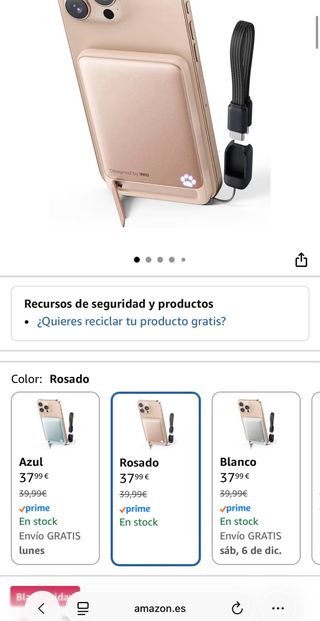 Batteria Magnetica Rosa per iPhone