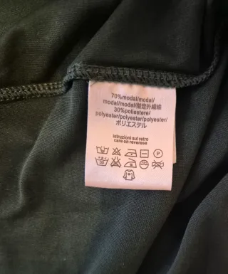 Abito lungo effetto vestaglia verde