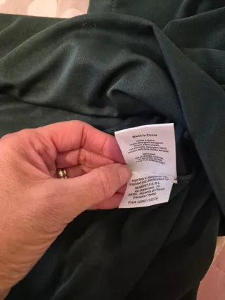 Abito lungo effetto vestaglia verde