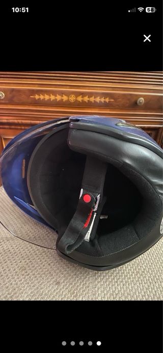 Casco de moto Nitro azul XL