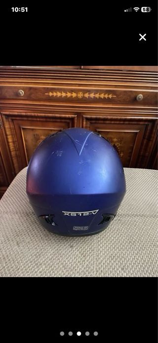 Casco de moto Nitro azul XL
