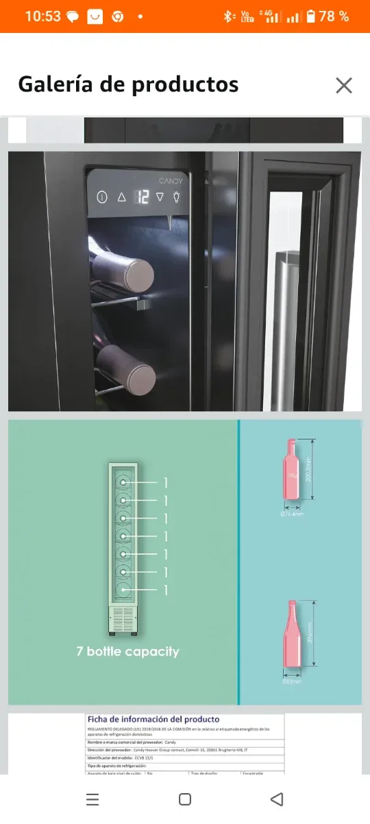 Vinoteca Candy DiVino CCVB 15/1 Negra