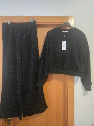 Conjunto Chándal Negro Brillante