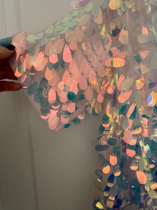 Top lentejuelas Zara multicolor talla S grande