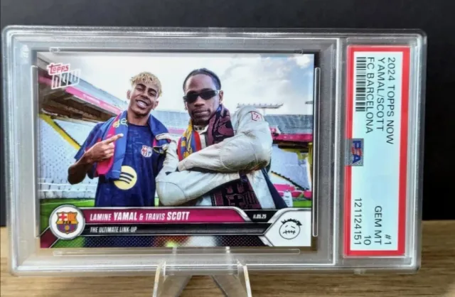 Cromo Topps Now lamine Yamal/Scott psa 10