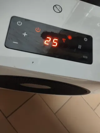 Stufa portatile con telecomando termoventilatore