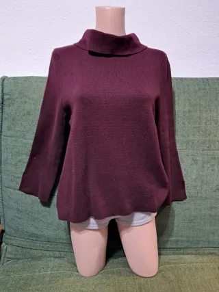 Conjunto mujer jersey cuello alto y falda color