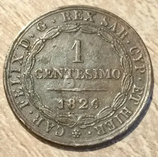 1 Centesimo 1826 Moneta