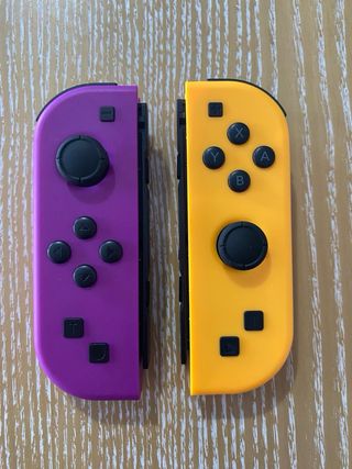 joycons morado y naranja nintendo switch