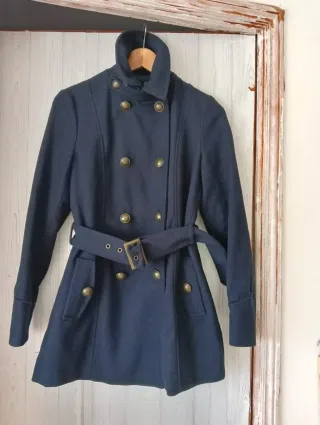 Abrigo paño marinero azul
