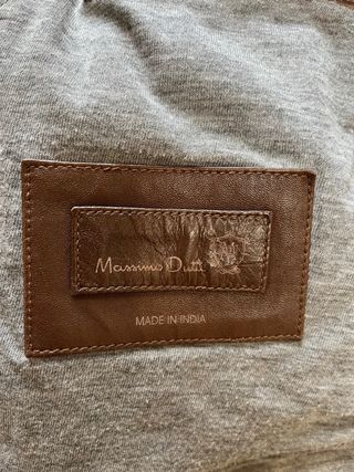 Cazadora de cuero hombre marrón